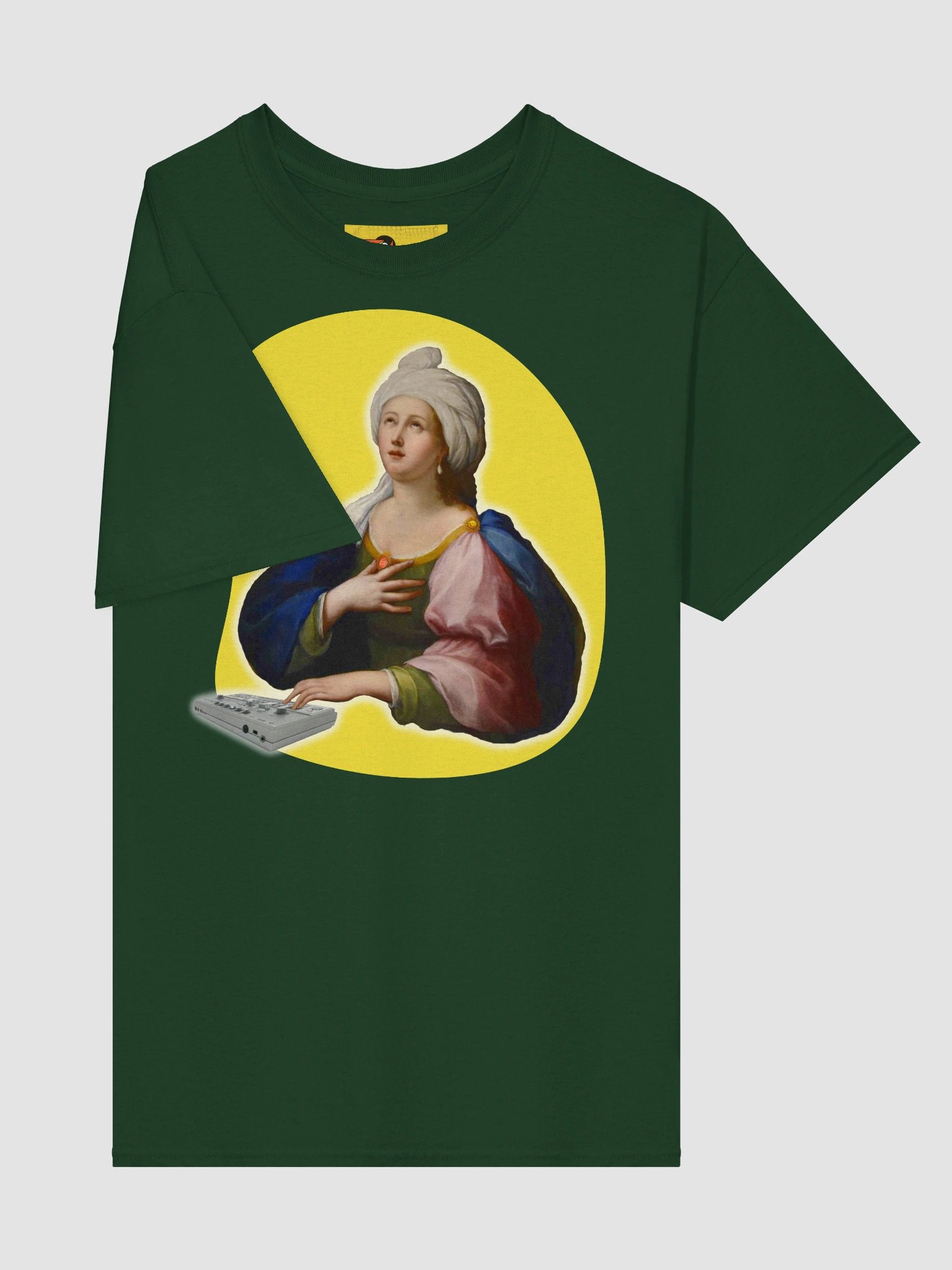 Santa Cecilia’s Acid Mass, by Frank Fonik, Techno EDM Unisex t-shirt product image (4)