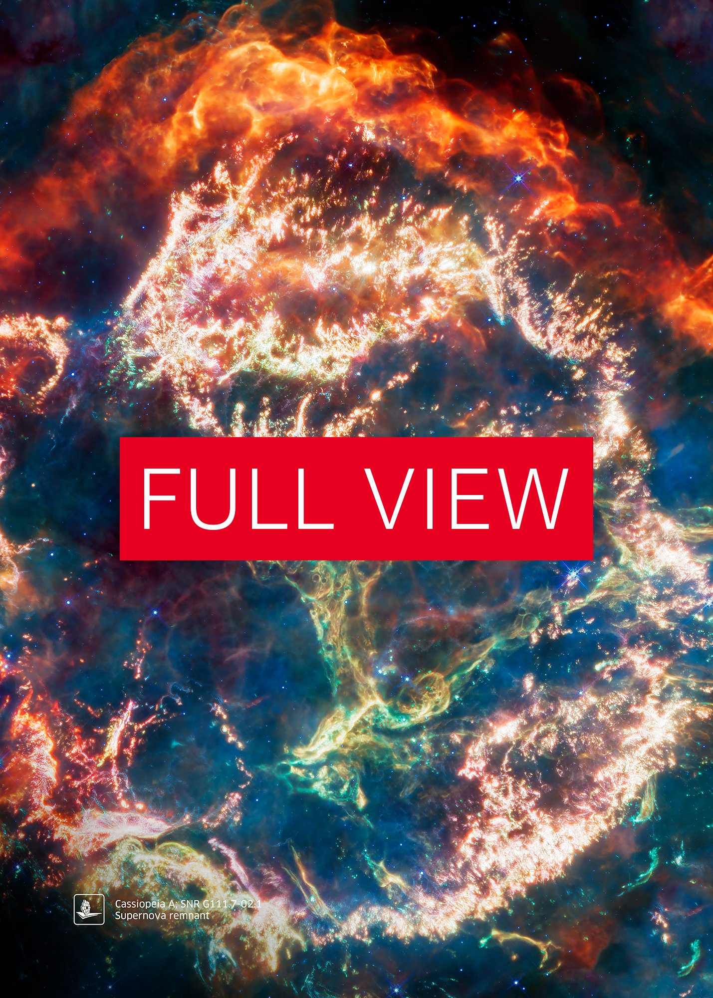Cassiopeia A (James Webb/JWST), Supernova remnant (James Webb/JWST) — space poster, science poster product image (4)