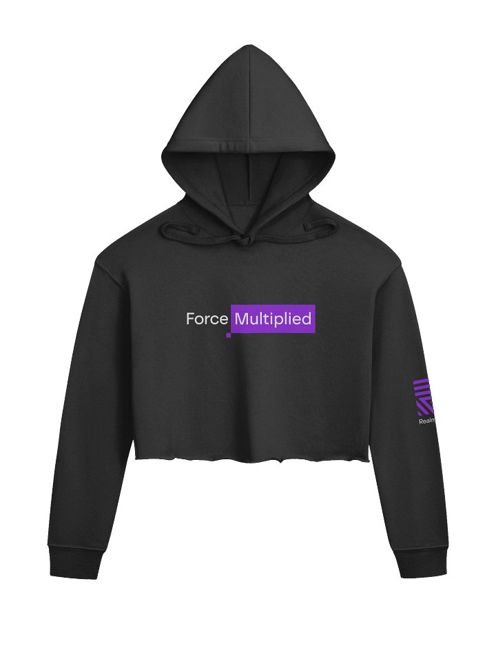RO Bella + Canvas Women's Cropped Hoodie [Black + Grey] product image (1)