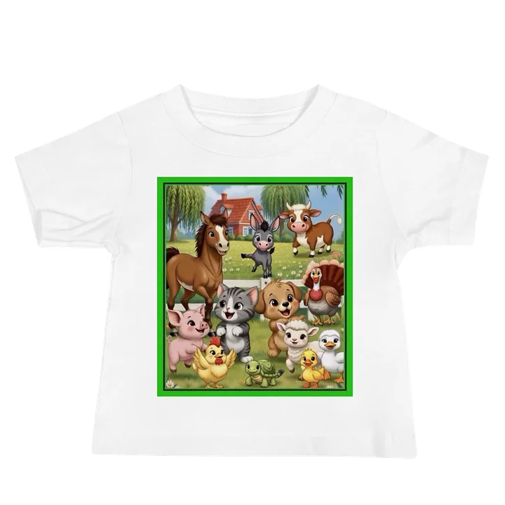 Cheerful Farm Animal Parade Baby Tee product image (2)