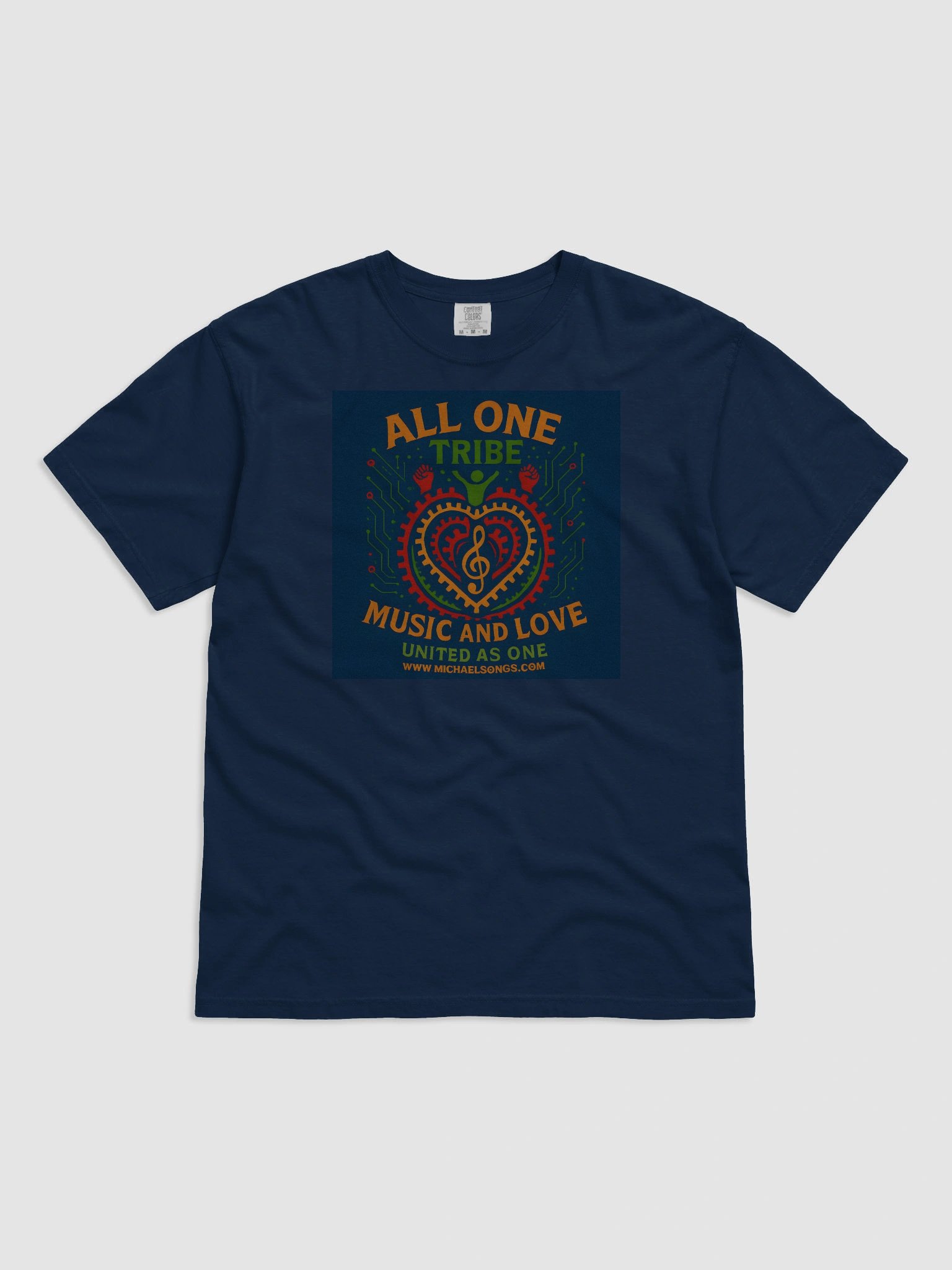 All One Tribe – Unity Gear T-Shirt Music and Love. United as One. product image (3)