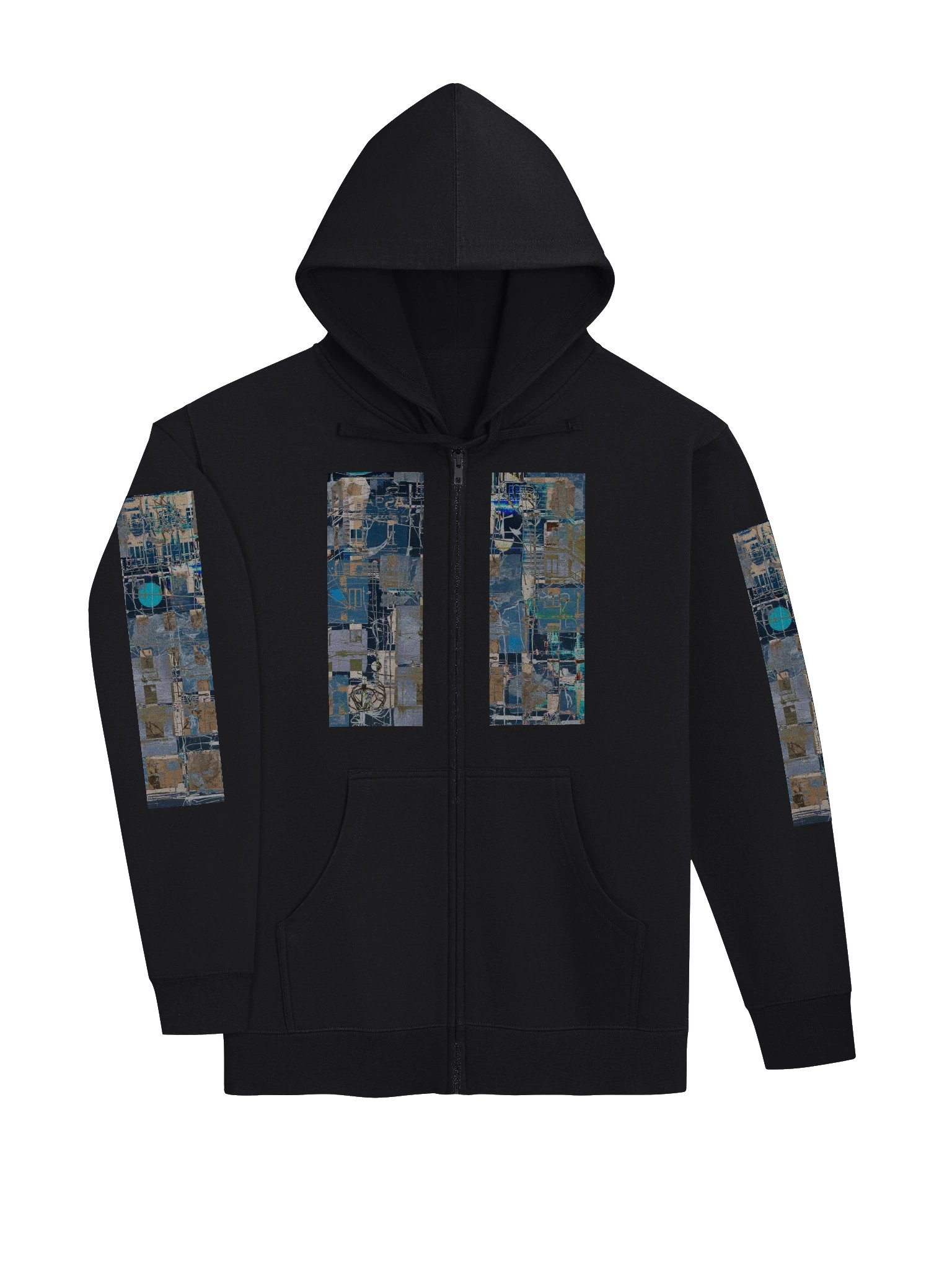 Abstract Geometric Urban Zip-Up Hoodie product image (7)