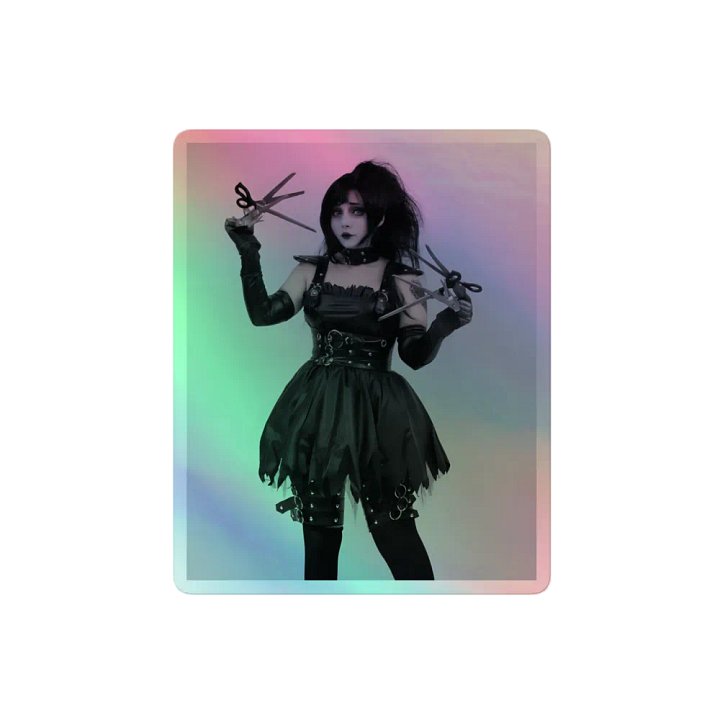 JuicyJinxs Edward Scissorhands Cosplay Holographic Sticker product image (2)