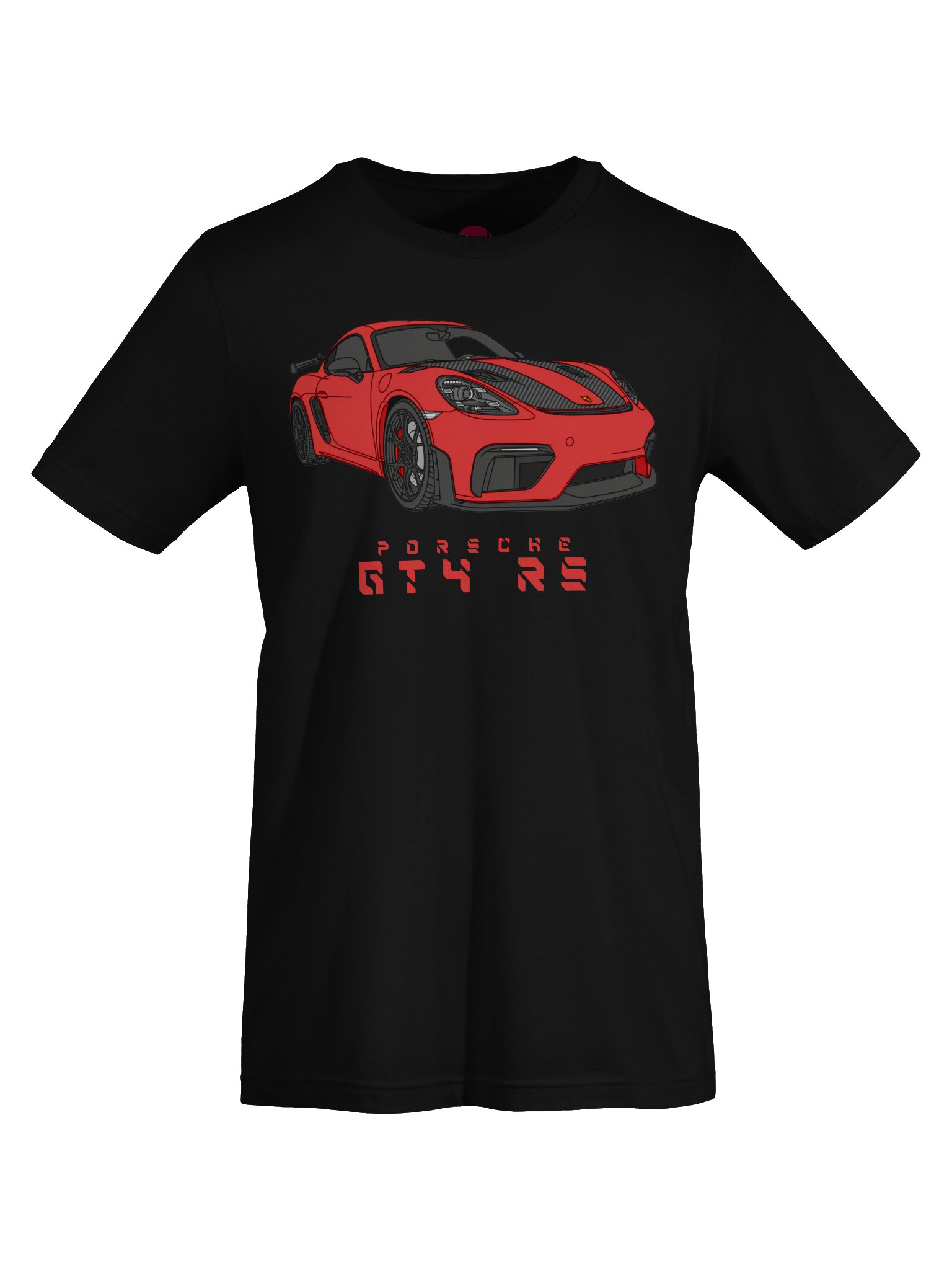 Red Porsche GT4 RS Shirt (Retro, Sketch, Silhouette) product image (57)
