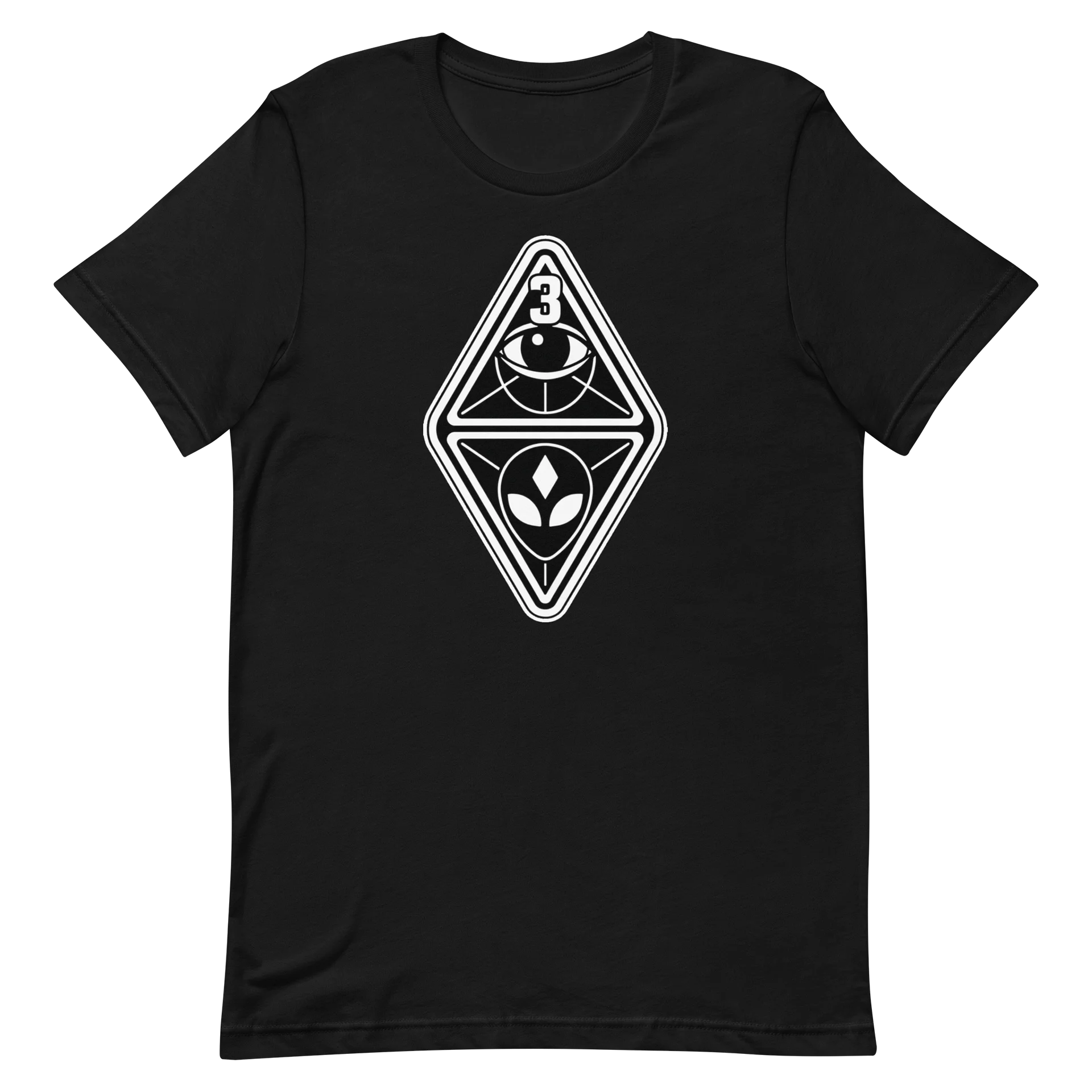 3 EYED ALIEN — EMBLEM on Bella+Canvas Unisex Supersoft T-Shirt product image (2)