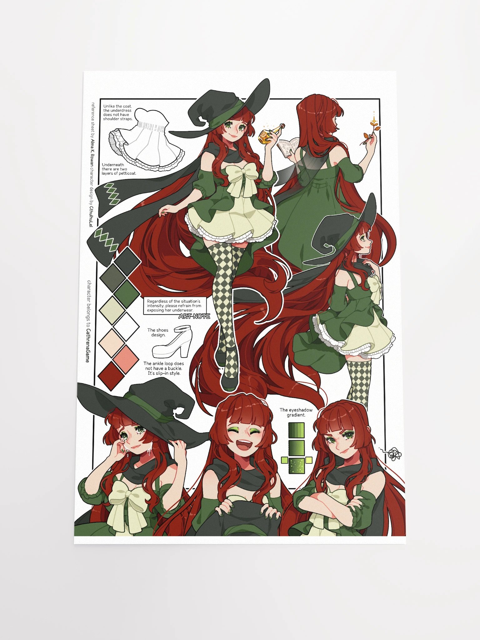 Cathrena Reference Sheet Poster product image (1)