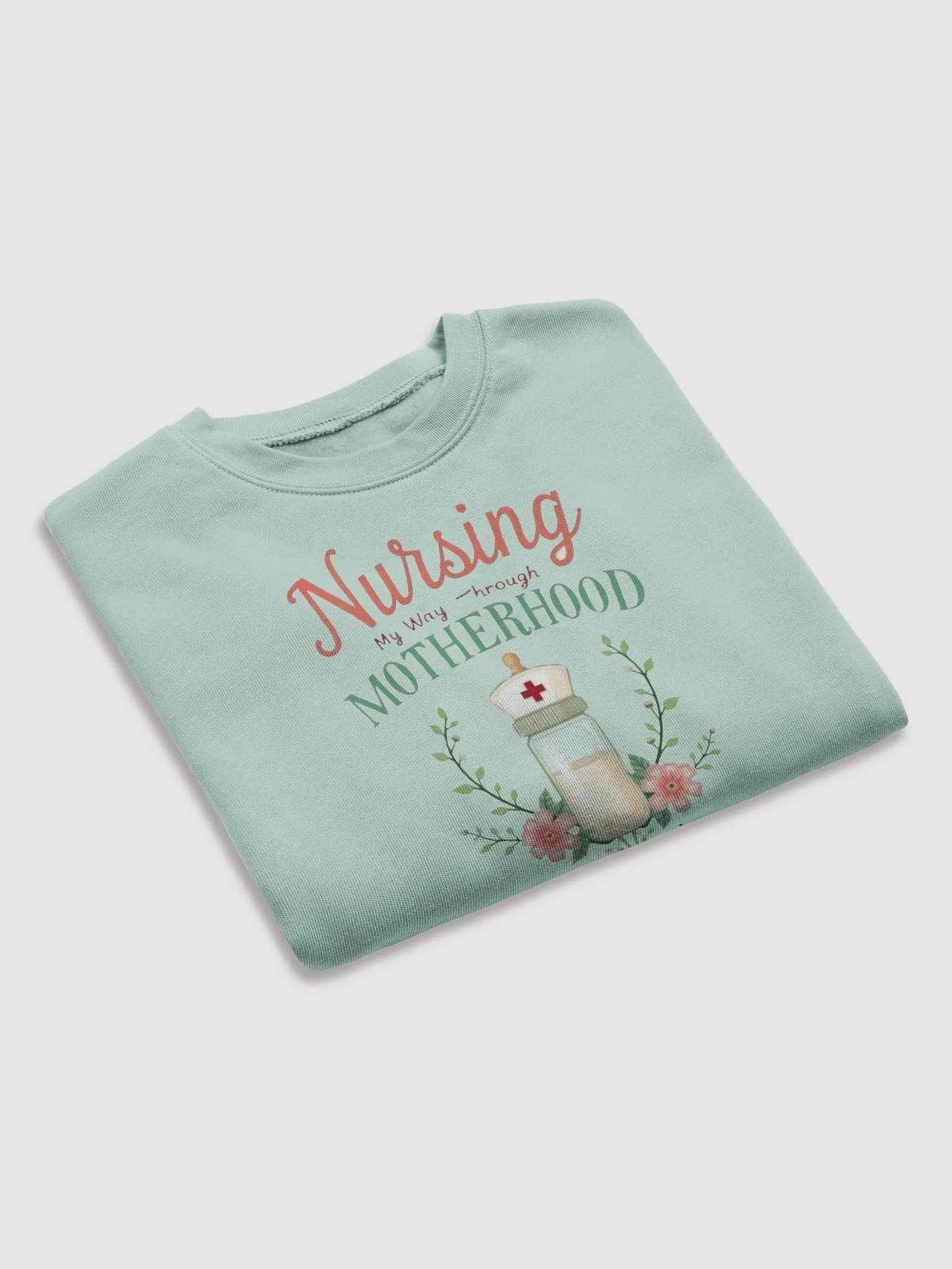 Motherhood Nursing Floral Crop Sweatshirt product image (19)