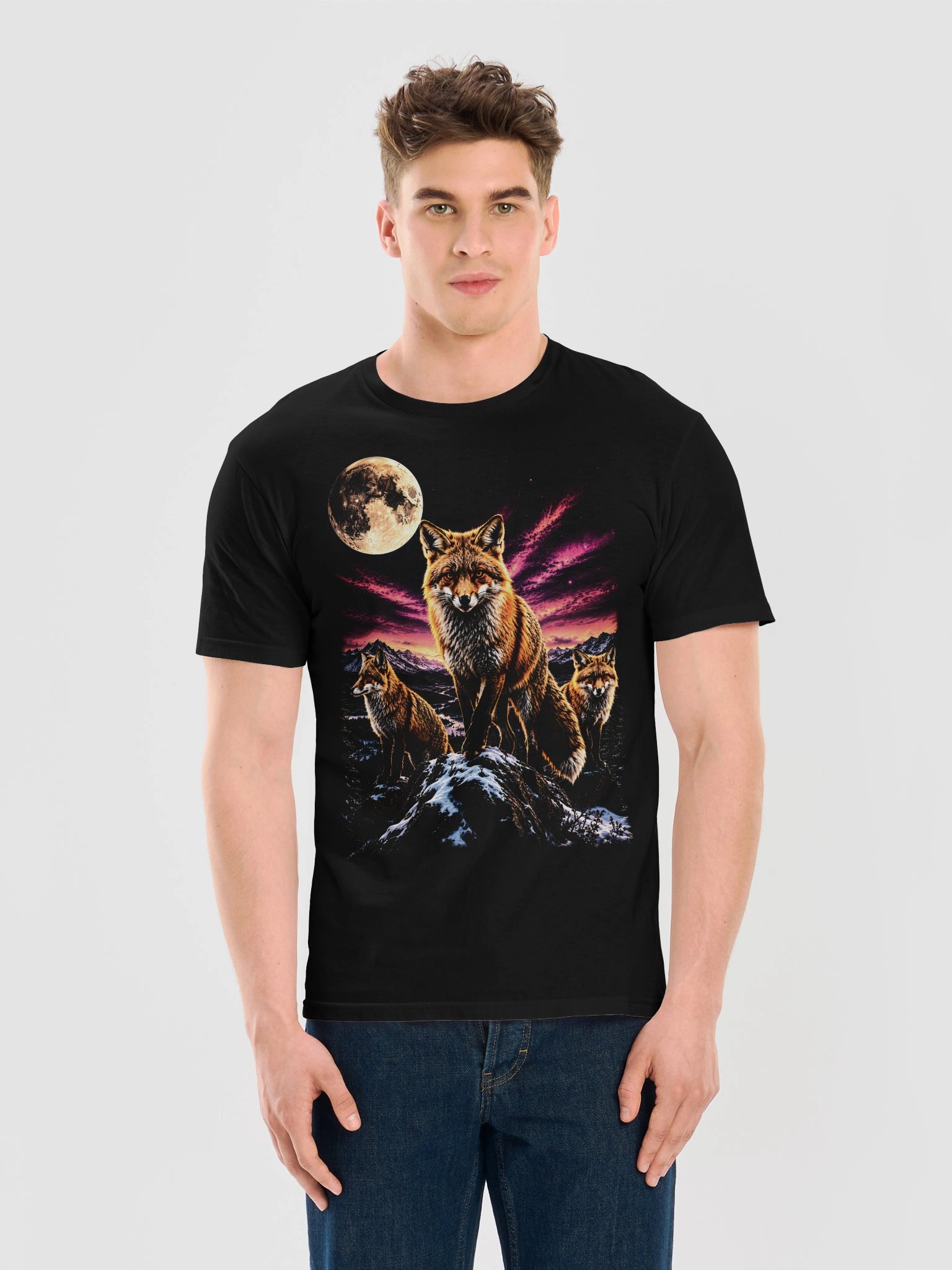 Red Fox Howling Moon Tshirt | Legendary Wildlife Shirt product image (6)