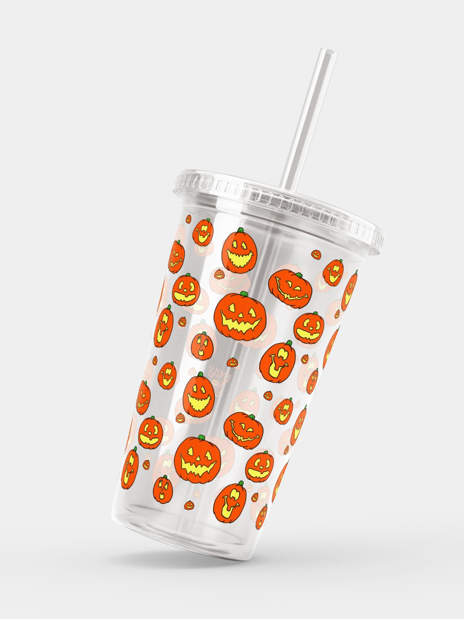 Punkins Double Wall Clear Plastic Tumbler product image (10)