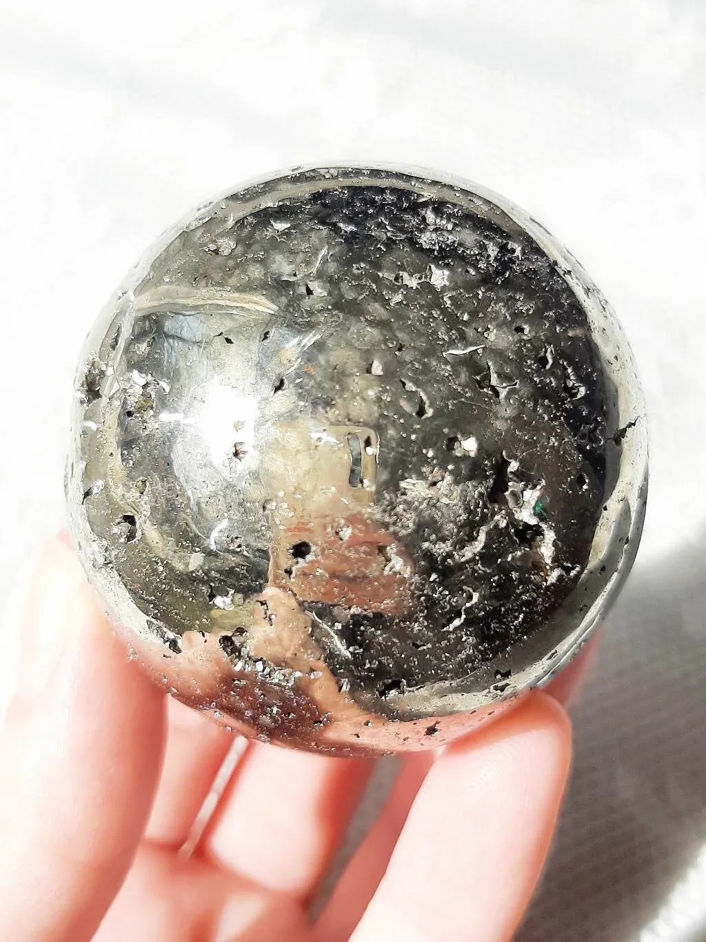 Polished pyrite sphere product image (2)