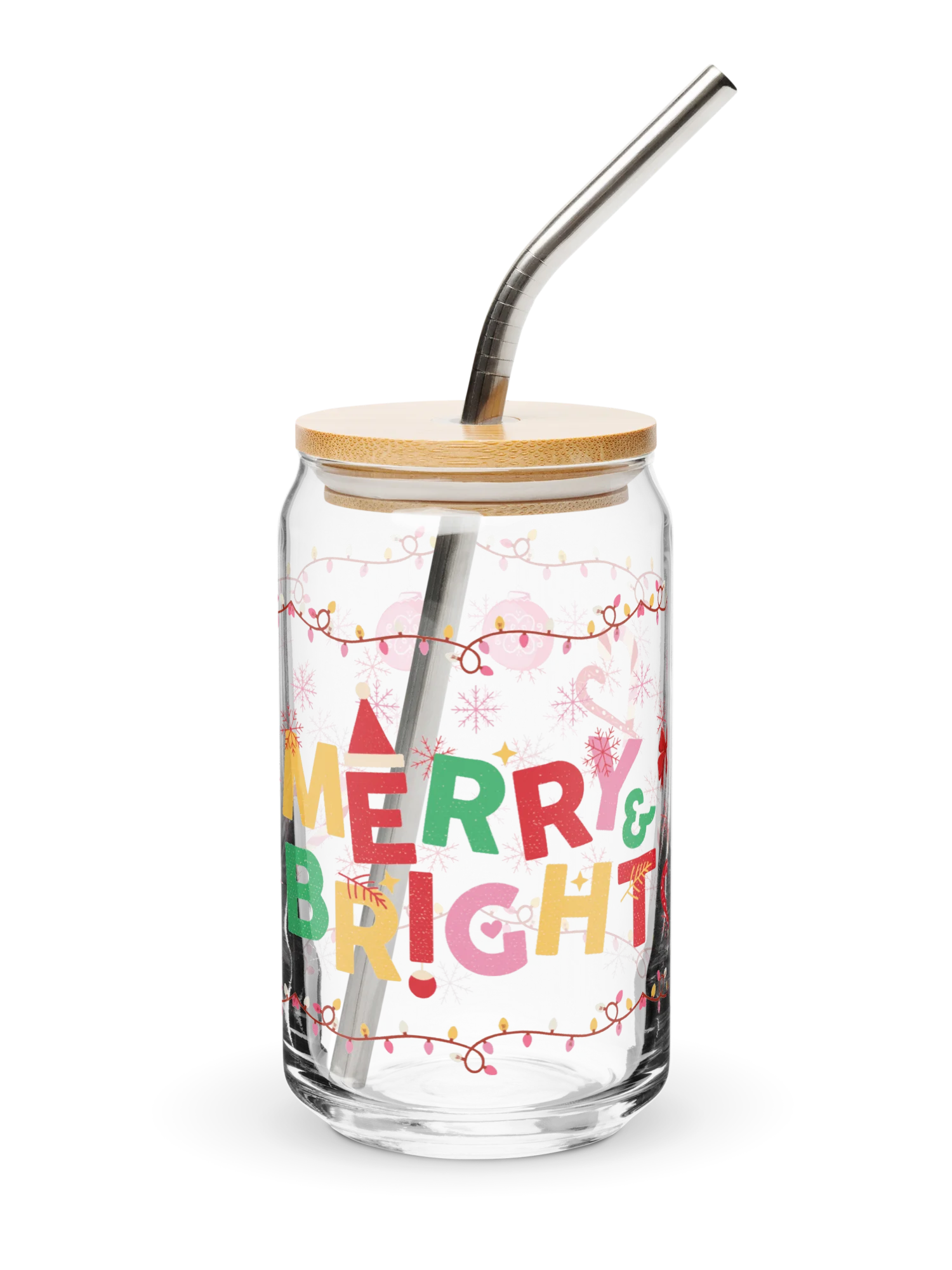 Merry & Bright Glass Tumbler product image (1)