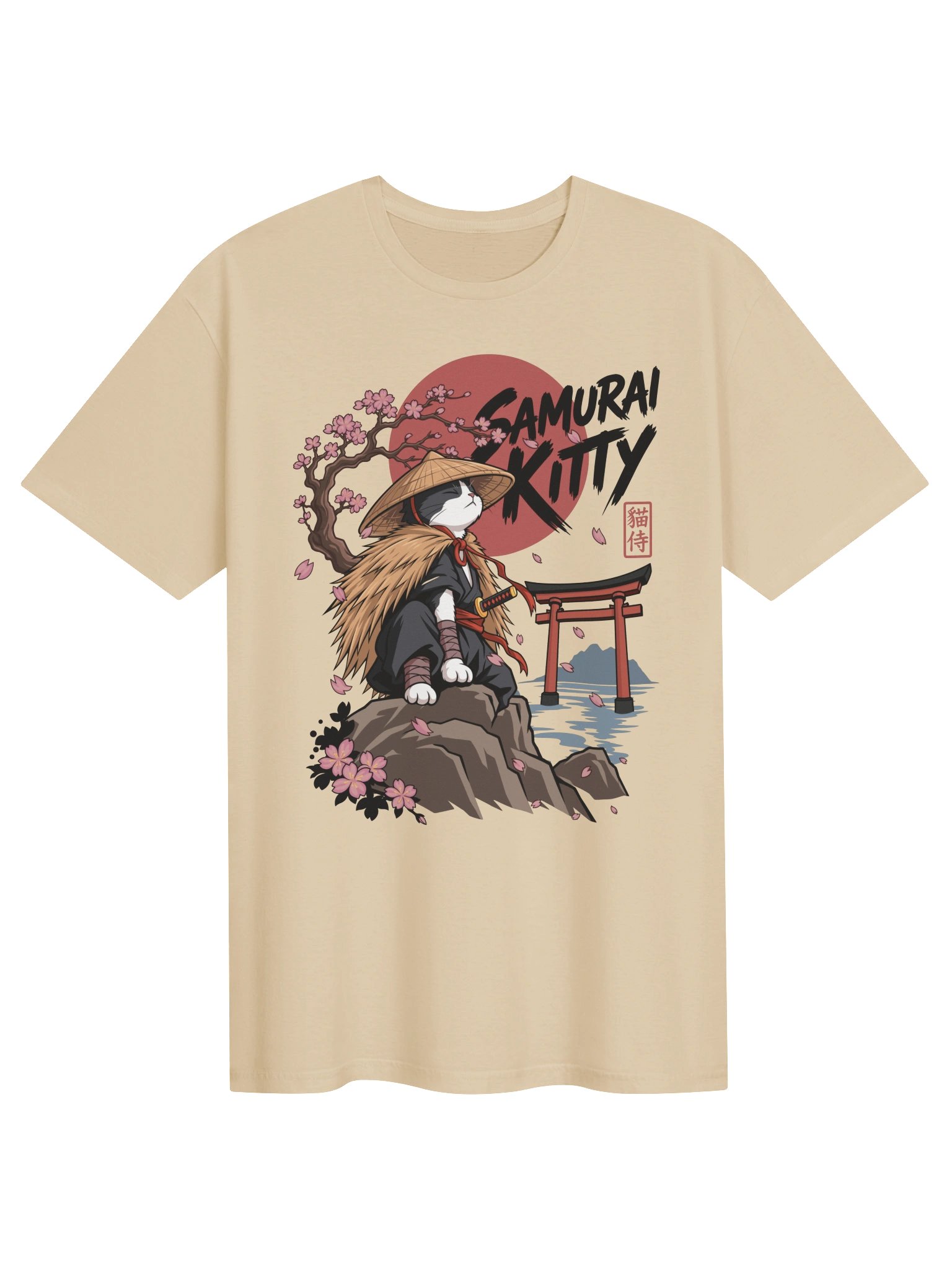 Samurai Kitty Tuxedo Cat Shirt product image (12)