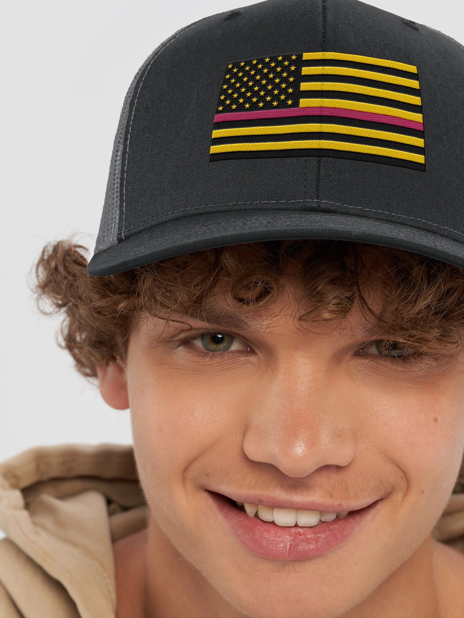 Pink Flag Trucker Hat product image (8)
