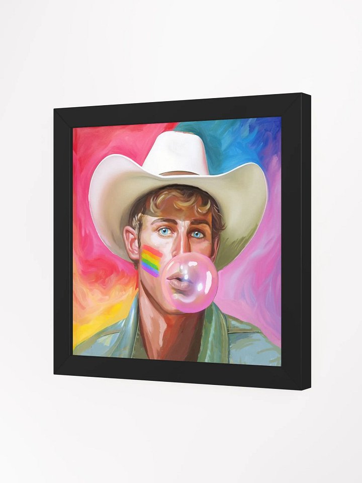 Blond Cowboy – Fun Gay Studio Framed Print product image (2)