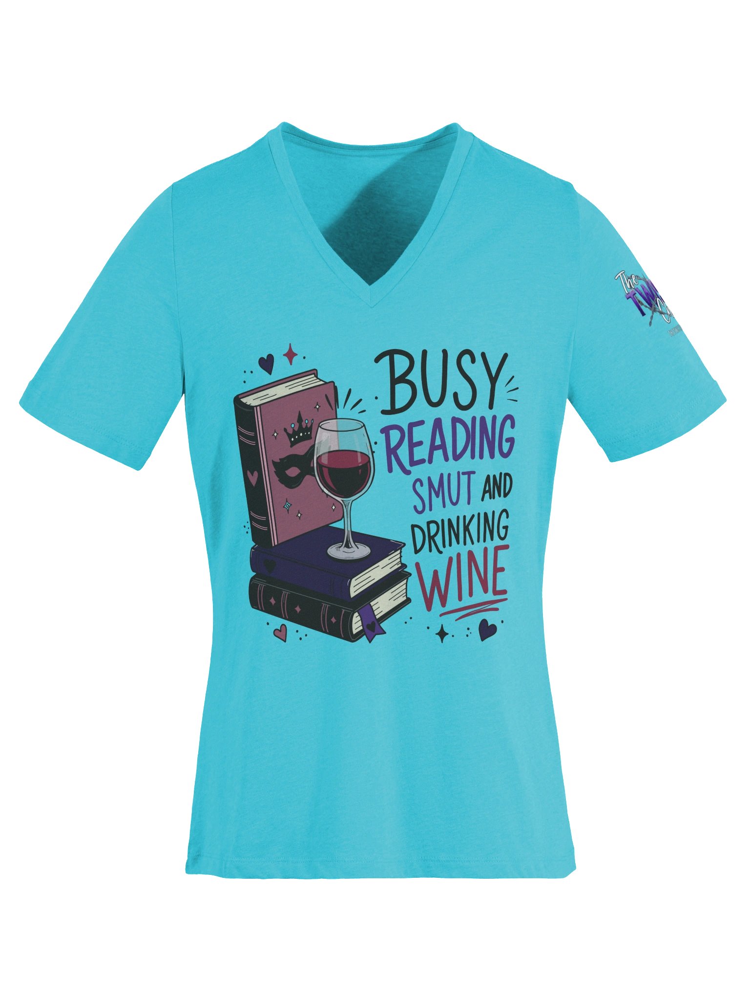 Busy Reading Smut & Drinking WIne (Women's V-Neck) product image (39)