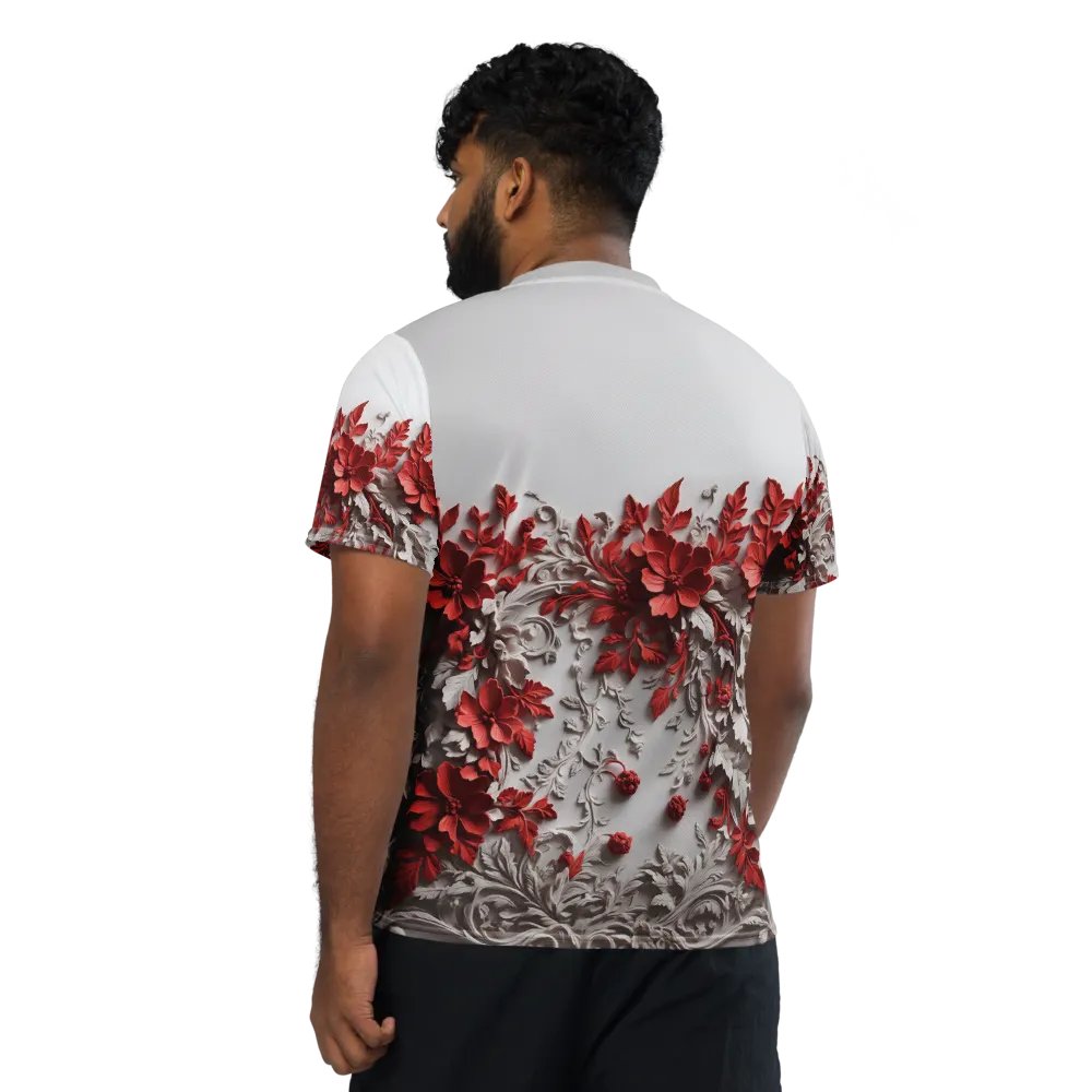 Red rose t shirt product image (2)