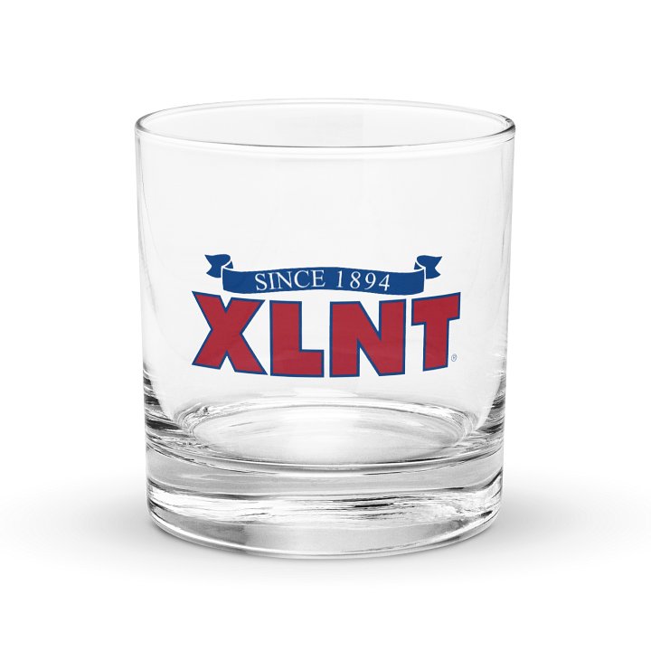 XLNT Foods Logo Rocks Glass product image (1)