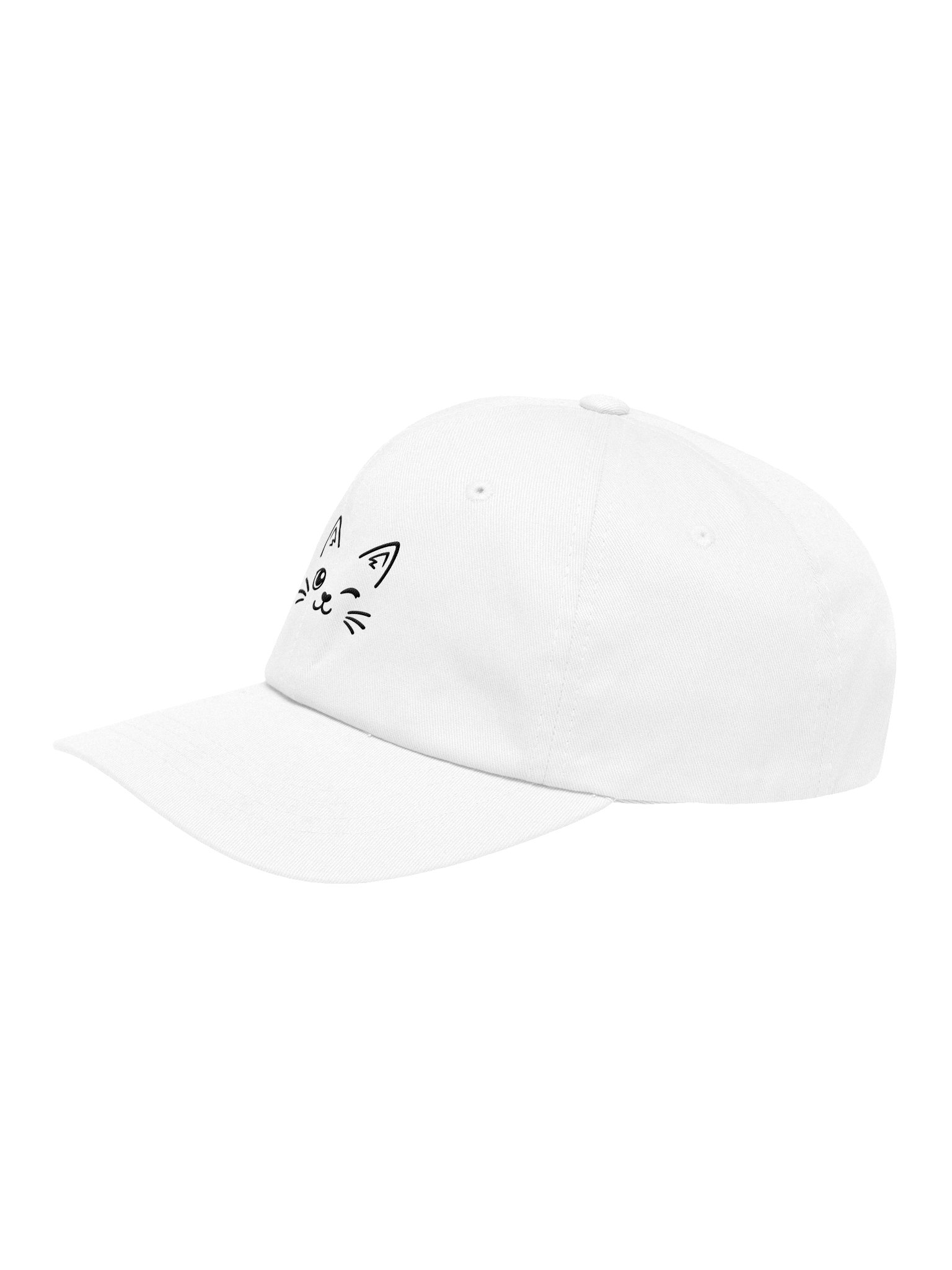 Cute Anime Cat Face Minimalist Embroidered Dad Hat product image (3)