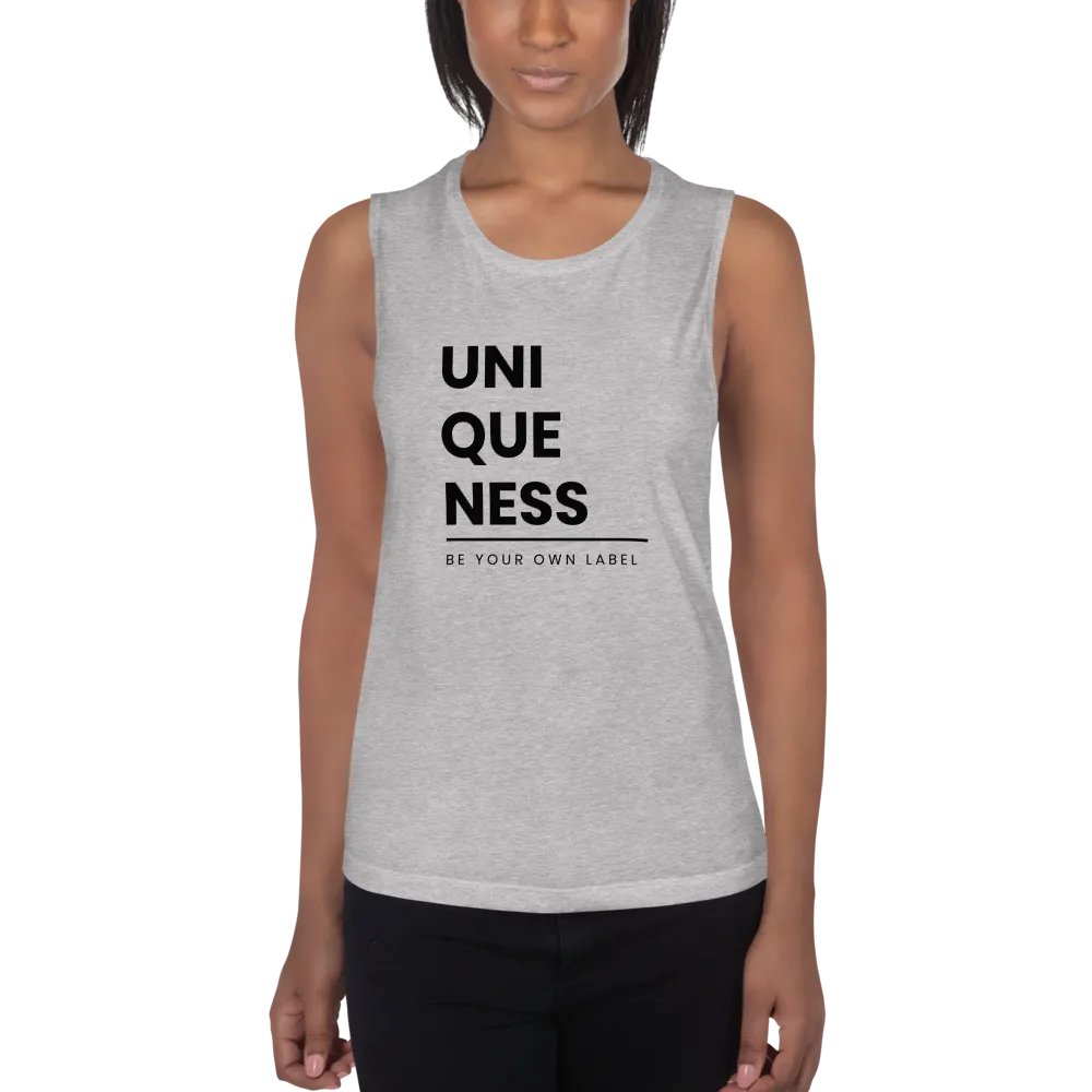UNIQUENESS Flowy Black Muscle Tank product image (1)