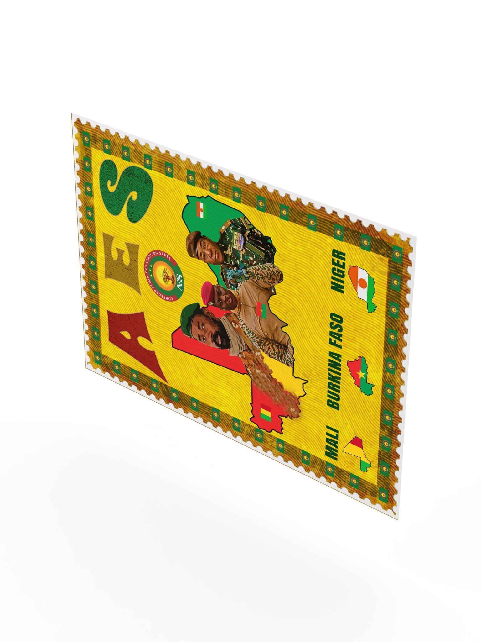 AES Sahel Confederation Poster | Mali, Burkina Faso, Niger product image (9)