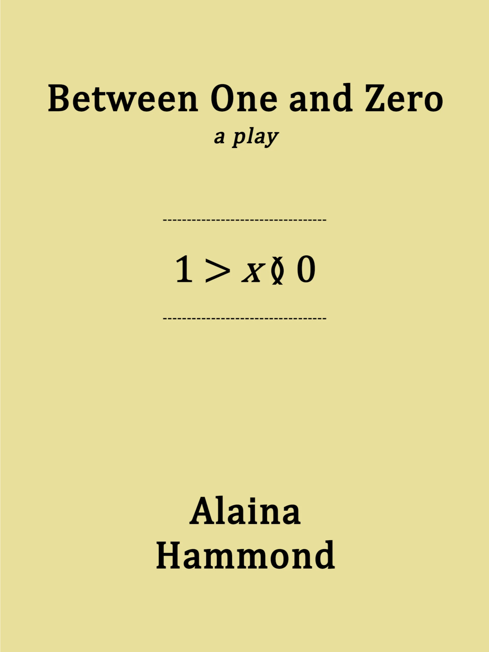 Between One and Zero - Alaina Hammond product image (1)