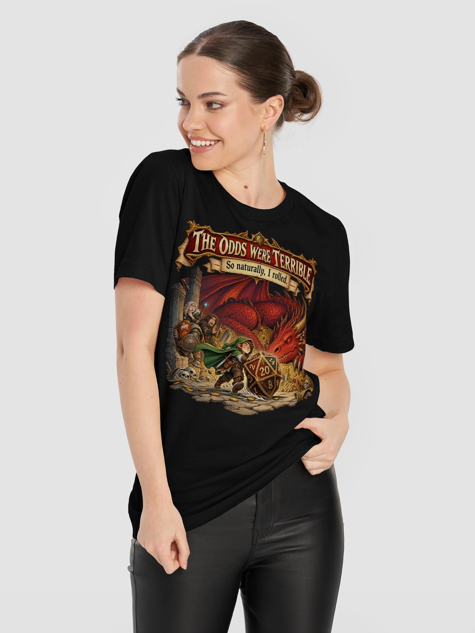 The Odds Were Terrible D&D Dragon Dice Tee product image (114)