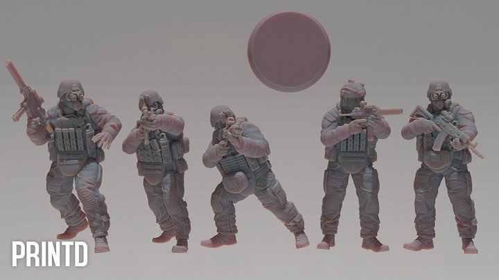 Apex Group PMC Grunts - Modern Warfare Wargame Resin Models Zona Alpha product image (2)