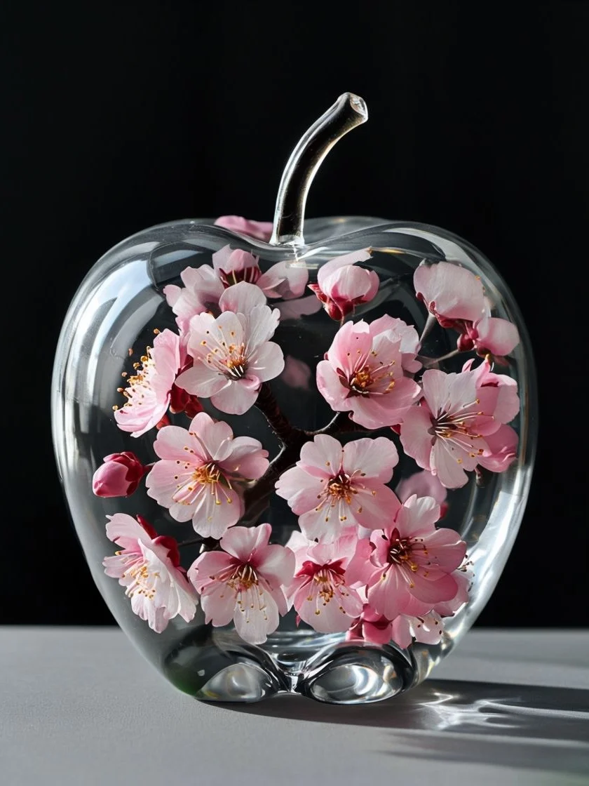 Cherry Blossom Glass Apple Poster product image (1)