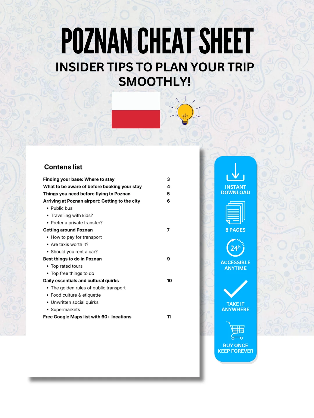 Poznan Cheat Sheet + FREE Google Maps List (60+ LOCATIONS) product image (2)