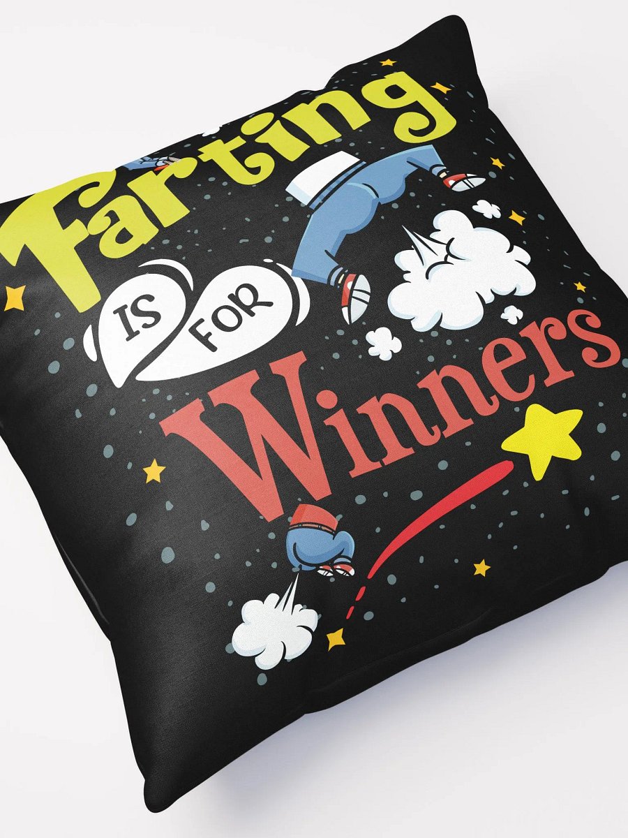 Farting is for Winners Indoor Pillow (Black) product image (5)