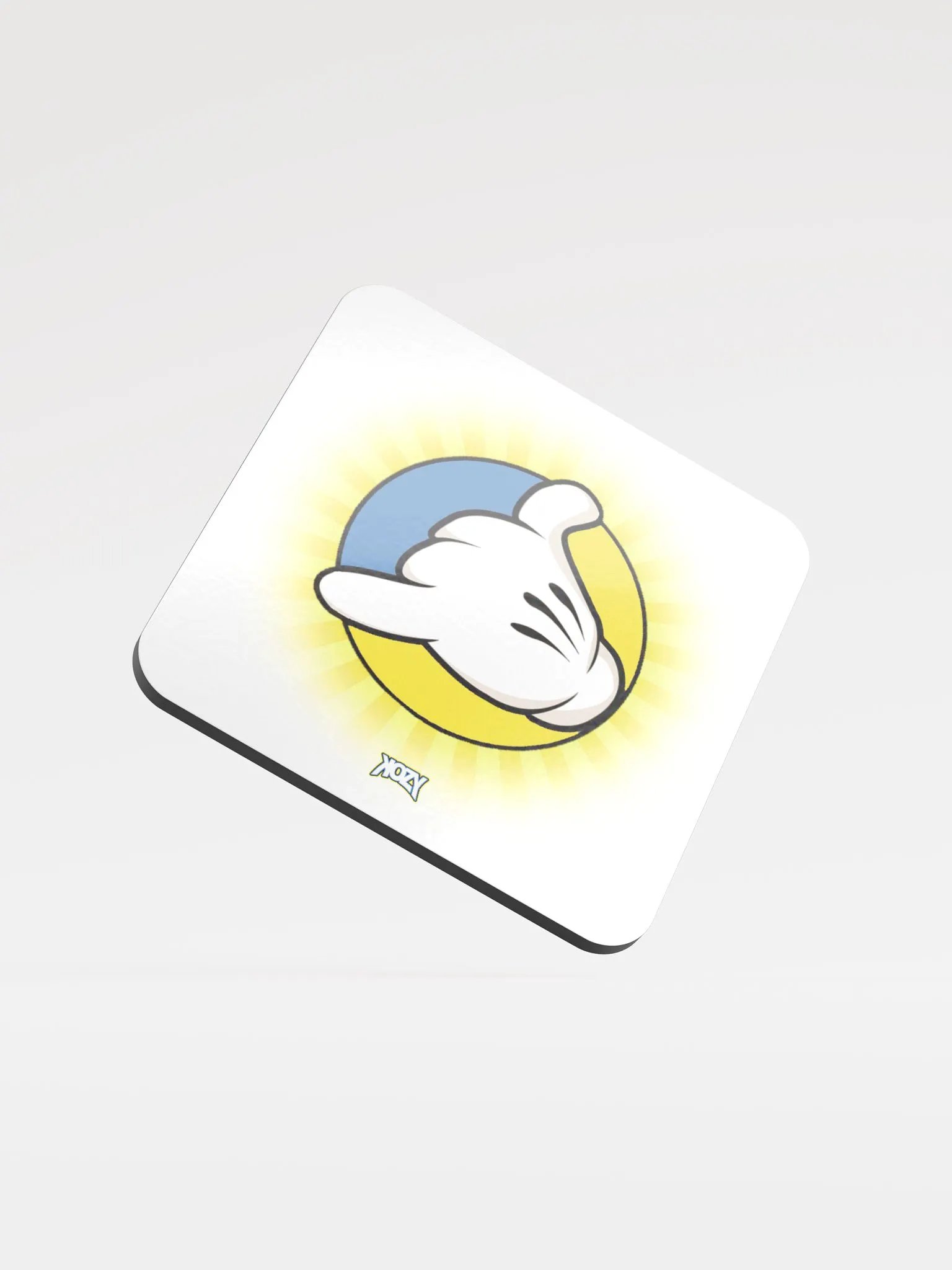 Glassed Cork Coaster (Yellow) product image (1)