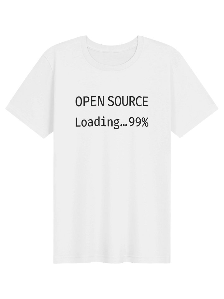 OPEN SOURCE LOADING 99% | AI Developer Humor Tee for Programmers Gift Idea Tech Apparel product image (1)