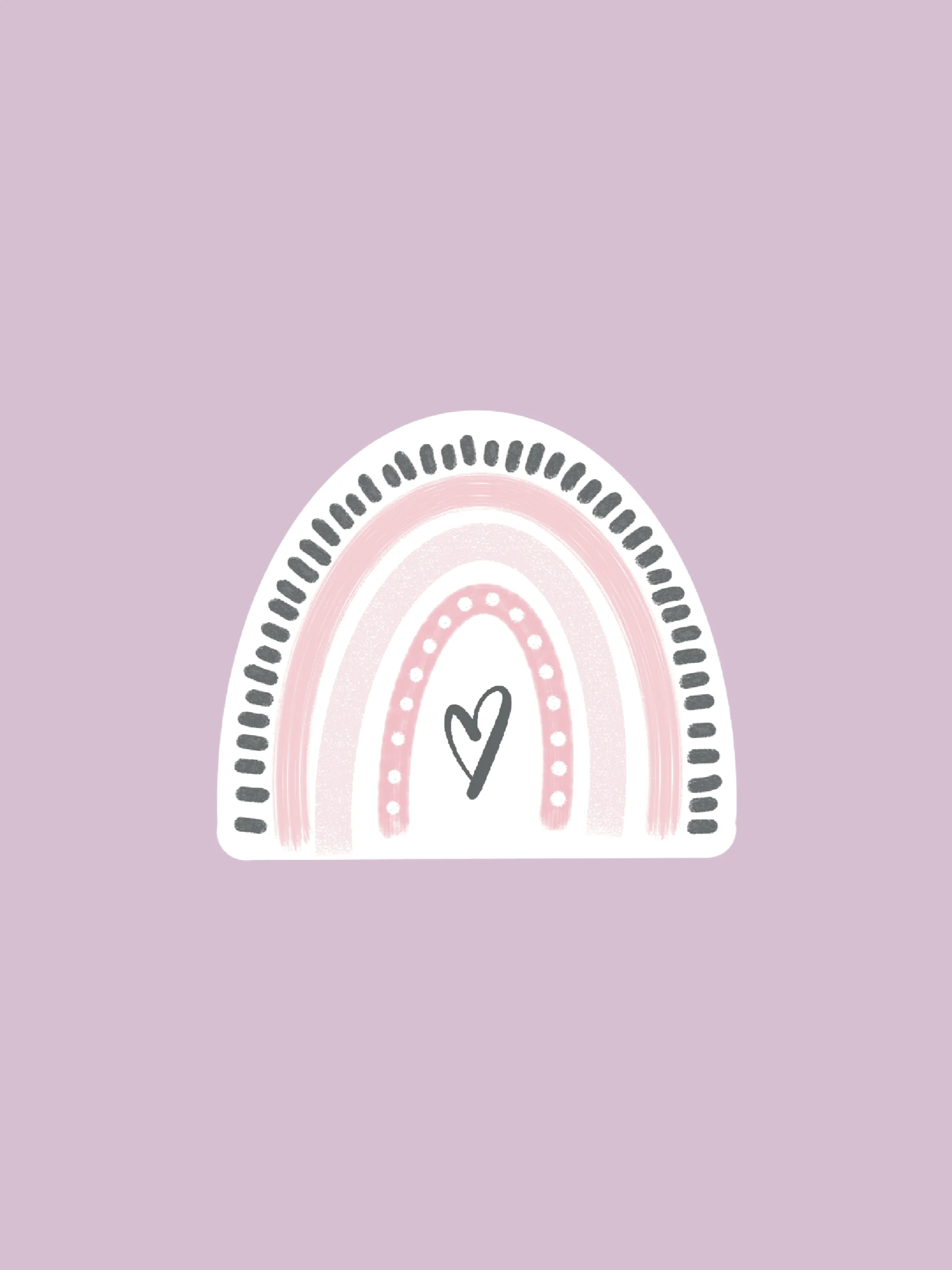pink boho rainbow mini sticker product image (1)