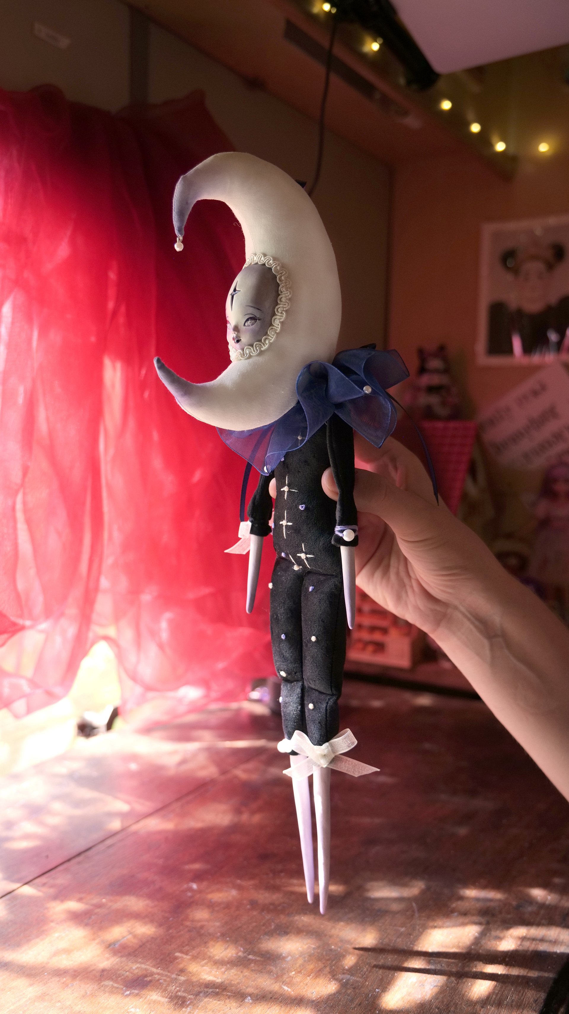 Celestial Moon Art Doll | Luna Noontide | Clay cast limbs & soft body design product image (11)