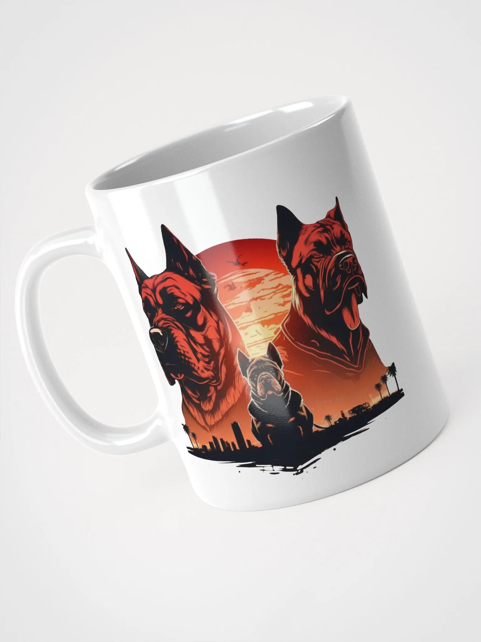 Retro Cane Corso White Glossy Mug product image (6)