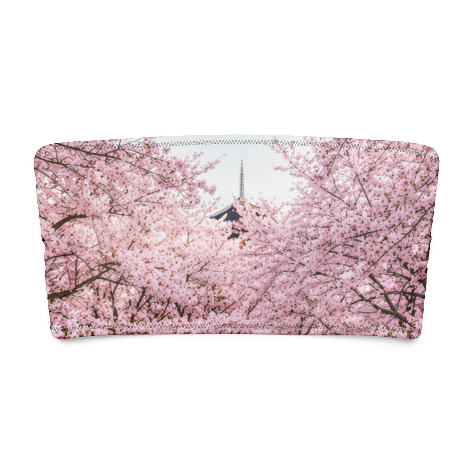 Recycled Cherry Blossom Bandeau Bikini Top | Eco-Friendly Swimsuit product image (8)