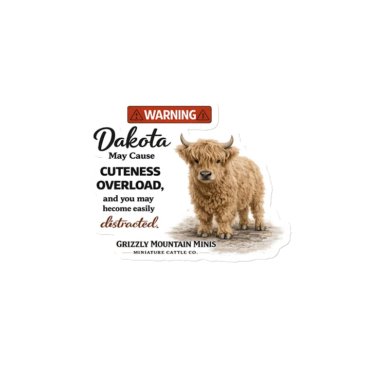 Cuteness Overload Warning! Cow Die-Cut Magnets product image (2)
