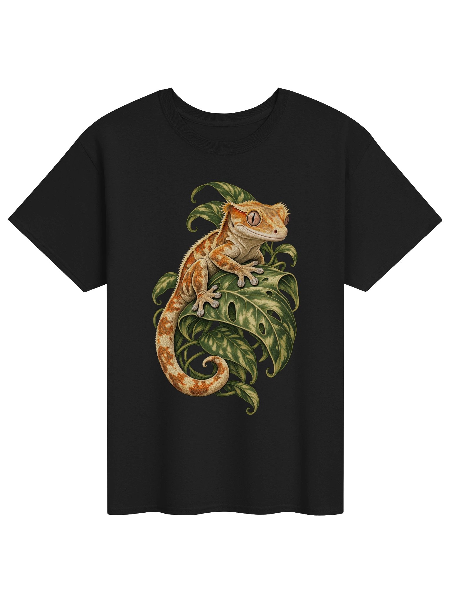 Crested Gecko Monstera Botanical T-Shirt product image (1)