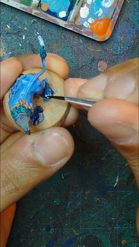 Detail by detail, a world comes to life. Miniature painting is so relaxing! What do you think? #MiniaturePainting #HobbyLobby...