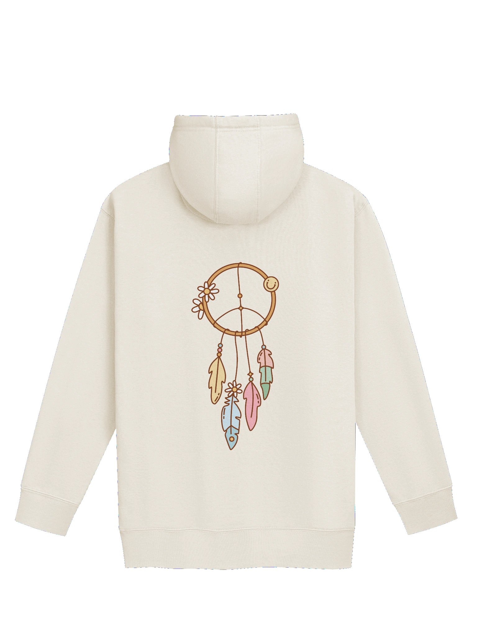 Peaceful Dreams Hoodie | Dual Design Dreamcatcher Feather Vintage Boho Character Sweater product image (26)