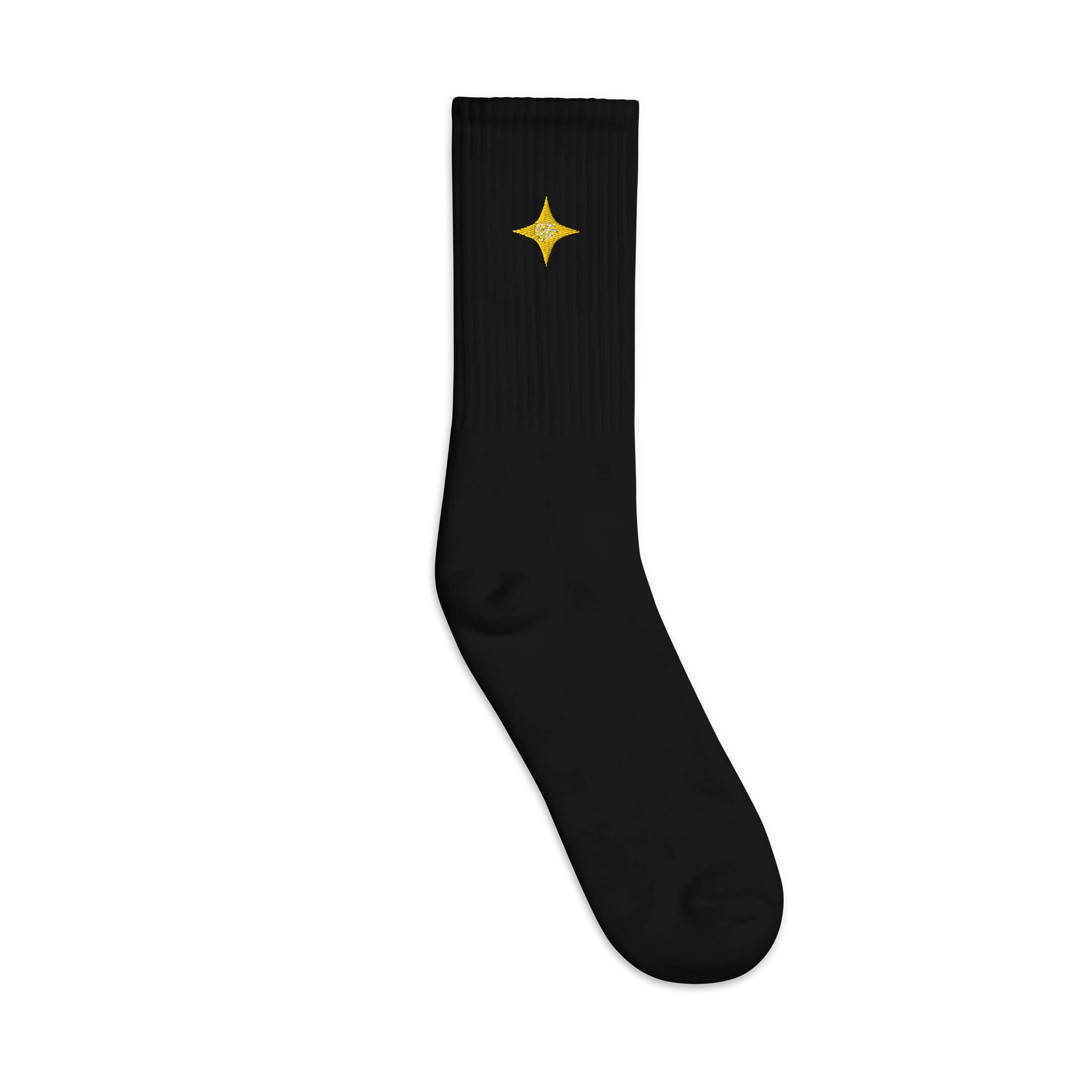 F&F Star Embroidered Crew Socks (YLW) product image (1)