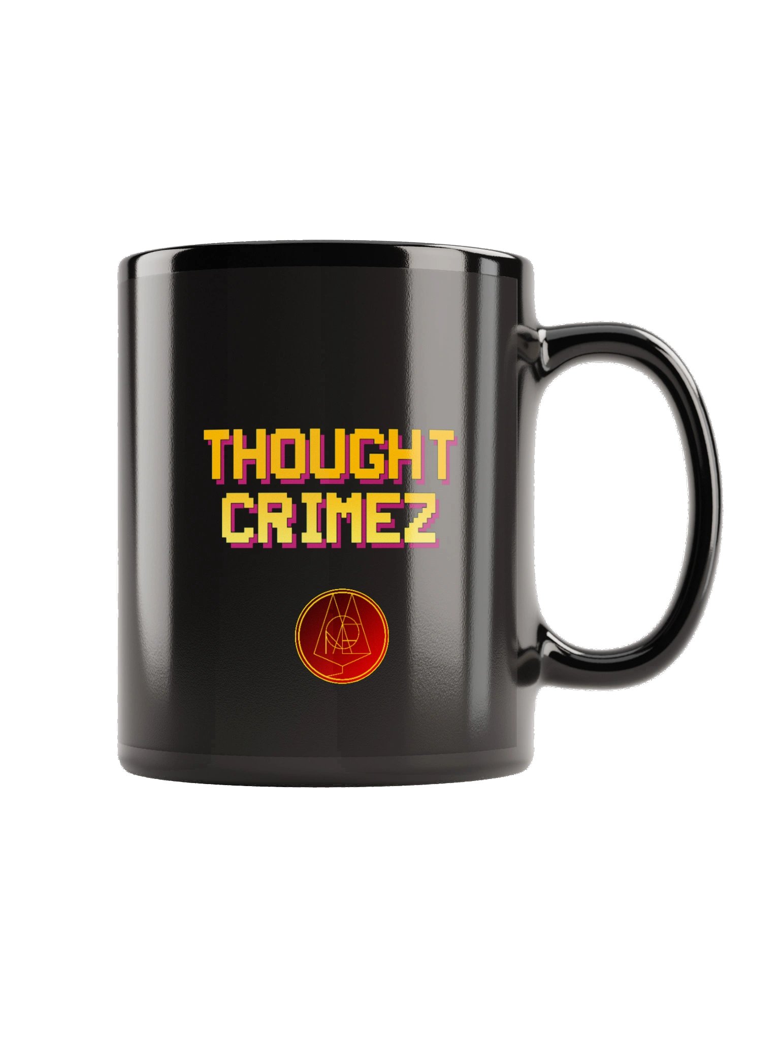 Thought Crimez Black Glossy Mug product image (6)