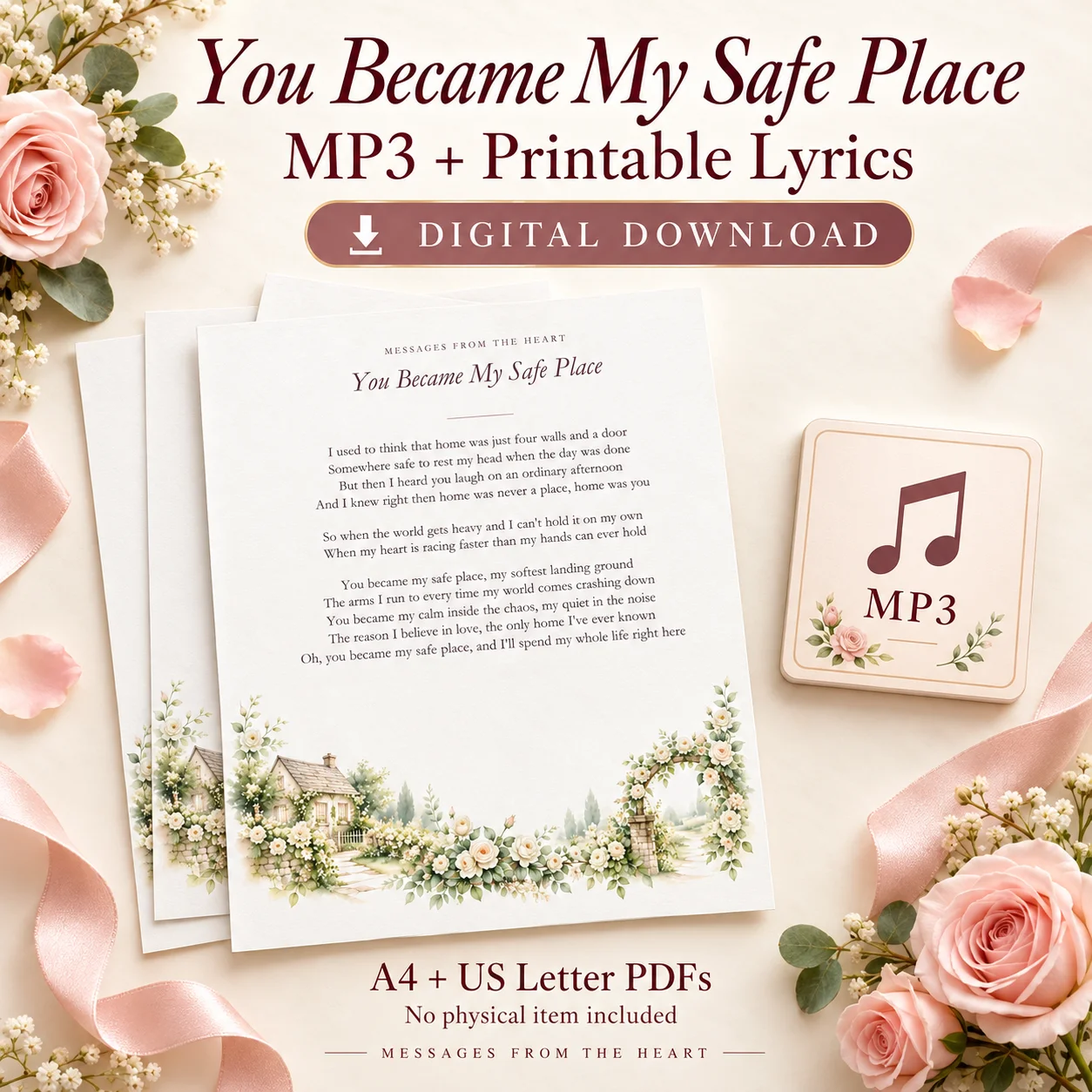 You Became My Safe Place — MP3 + Printable Lyrics product image (1)