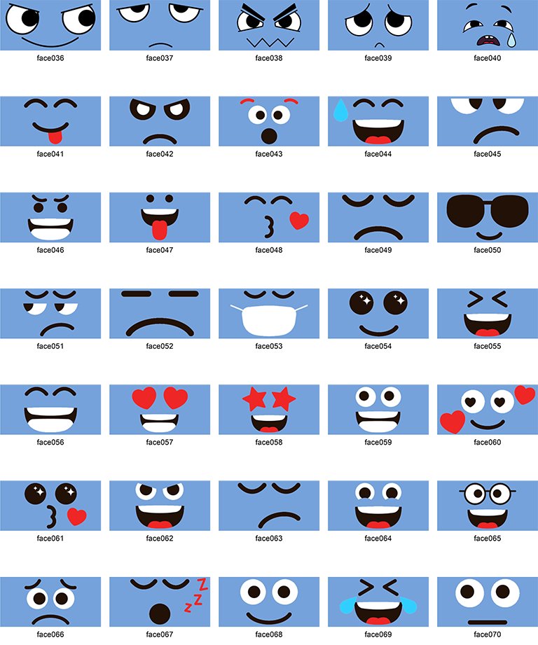 Individual Blue Faces product image (2)