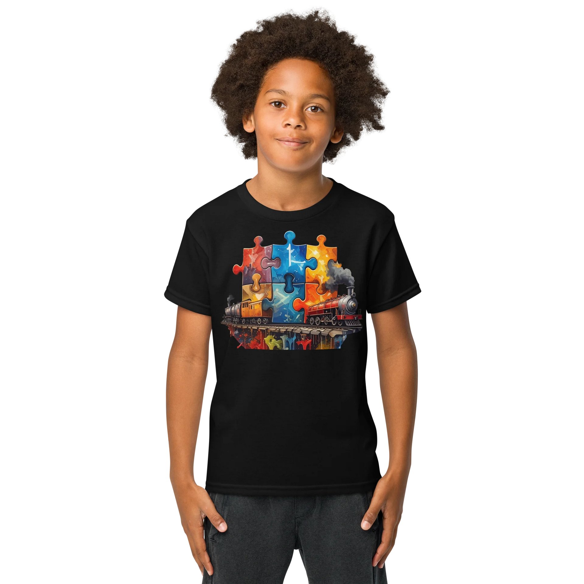 autism trains kids tee product image (1)