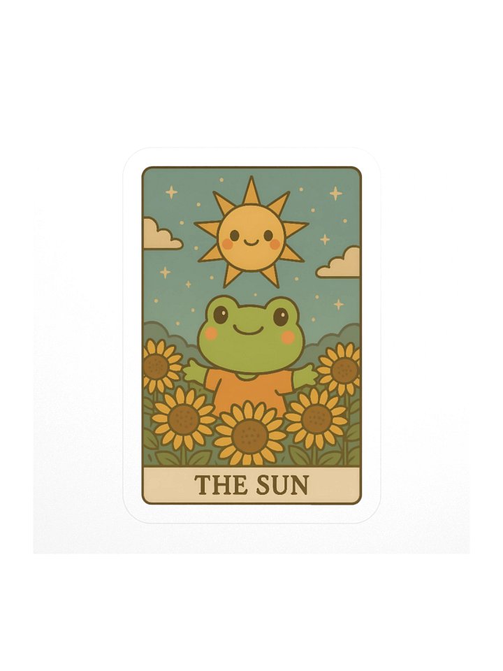 The Sun - Tarotoads! - Kiss-Cut Eco-friendly Vinyl Sticker Sheet product image (1)