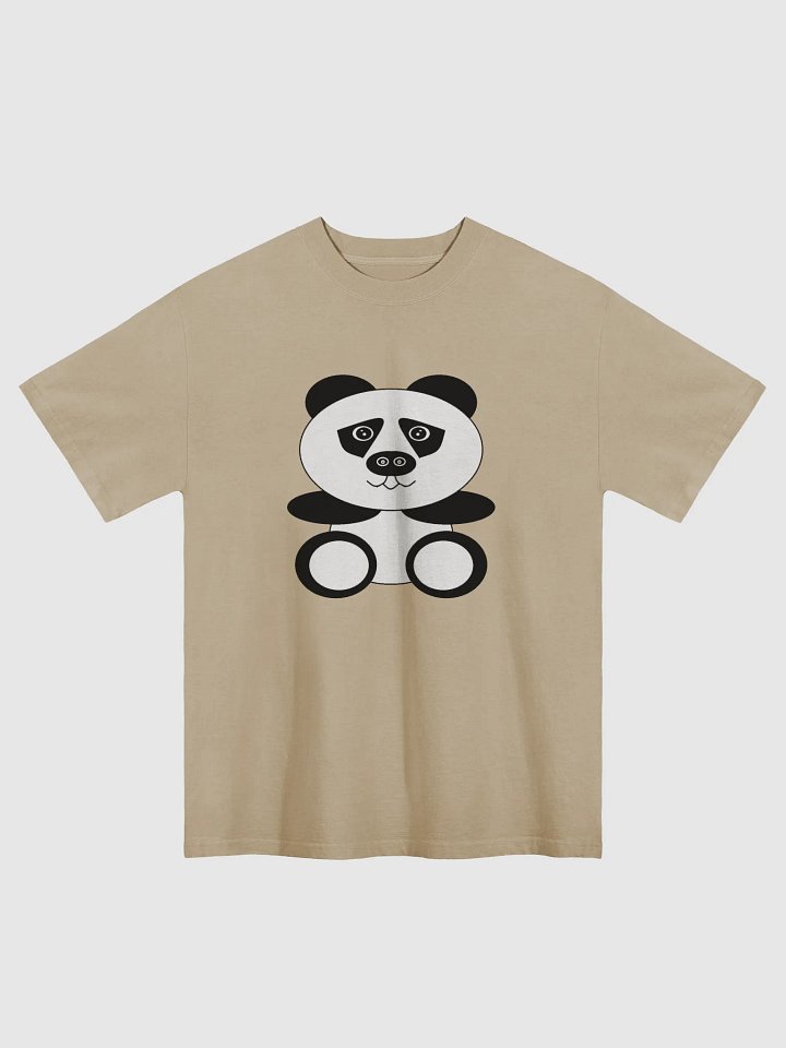 Minimalist Panda Line Art Oversized T-Shirt product image (3)