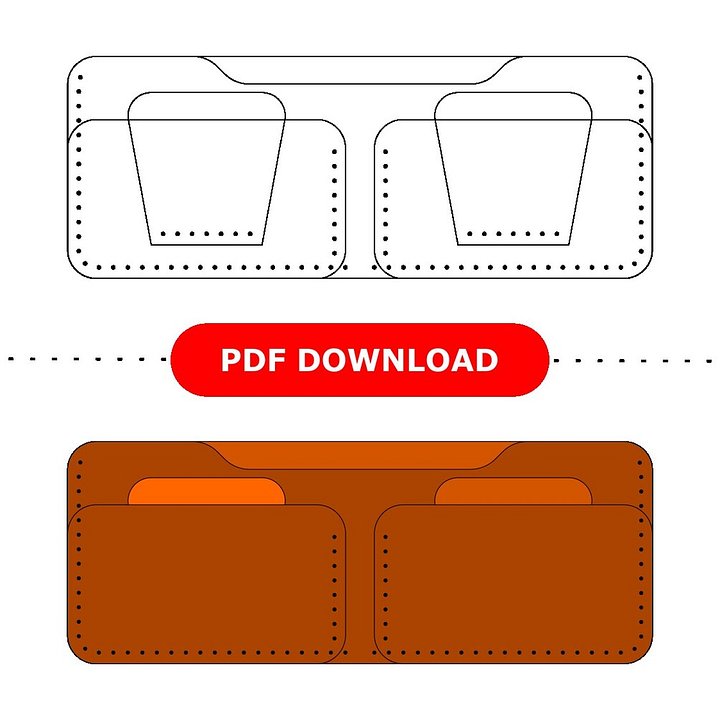 The Dual-Slot Rounded Bi-Fold Wallet Pattern (PDF Template) product image (1)