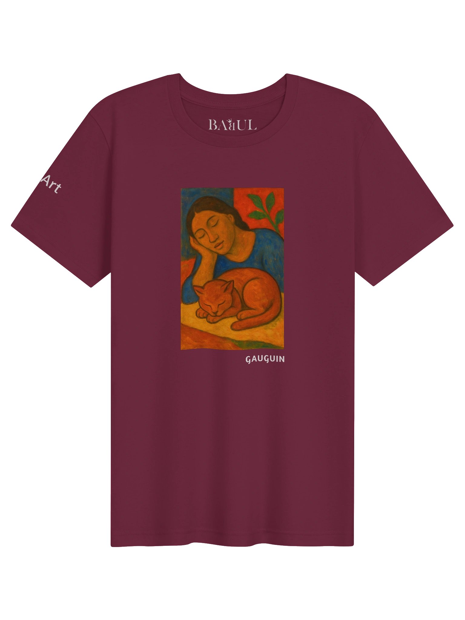 CATART Unisex Jersey Cat T-Shirt - GAUGUIN - Iconic Painting Reimagined with Cats product image (61)