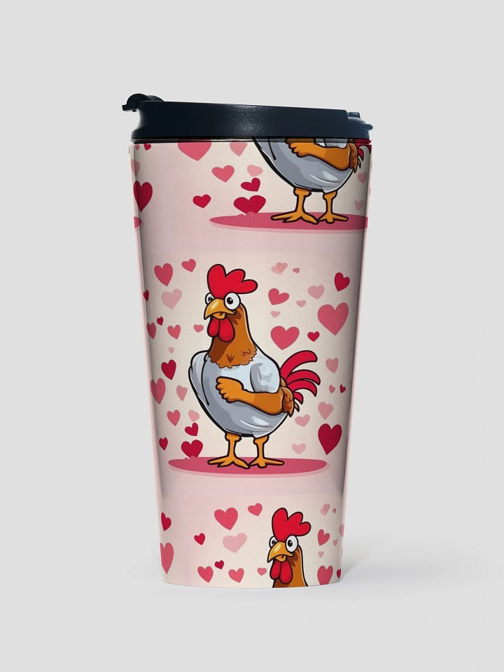 Lovebird Rooster Stainless Steel Travel Mug product image (1)